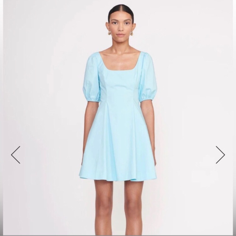 STAUD laelia dress turquoise